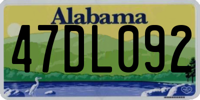 AL license plate 47DL092
