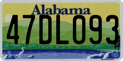 AL license plate 47DL093