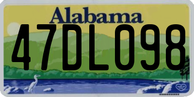 AL license plate 47DL098