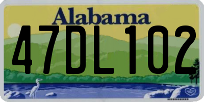 AL license plate 47DL102