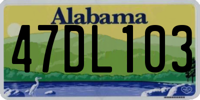 AL license plate 47DL103