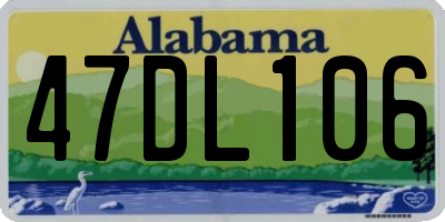 AL license plate 47DL106