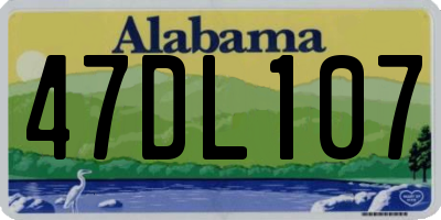 AL license plate 47DL107
