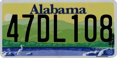AL license plate 47DL108
