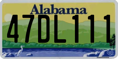 AL license plate 47DL111