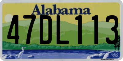 AL license plate 47DL113