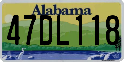 AL license plate 47DL118
