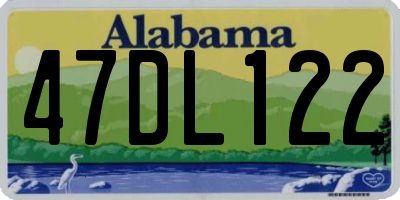 AL license plate 47DL122