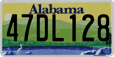 AL license plate 47DL128
