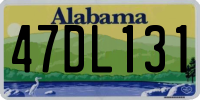 AL license plate 47DL131