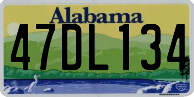 AL license plate 47DL134