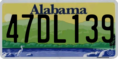 AL license plate 47DL139