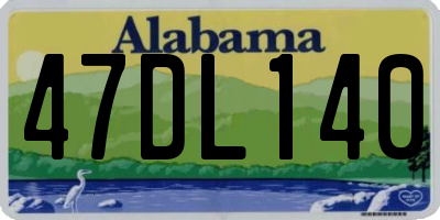 AL license plate 47DL140