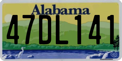 AL license plate 47DL141
