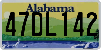 AL license plate 47DL142