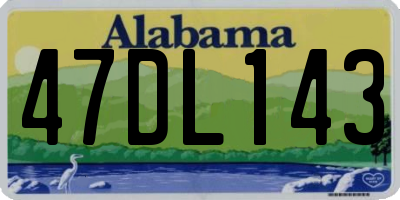 AL license plate 47DL143
