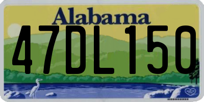 AL license plate 47DL150