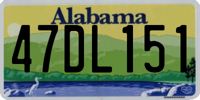 AL license plate 47DL151