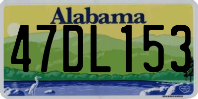 AL license plate 47DL153