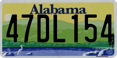 AL license plate 47DL154