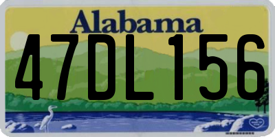 AL license plate 47DL156