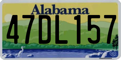 AL license plate 47DL157