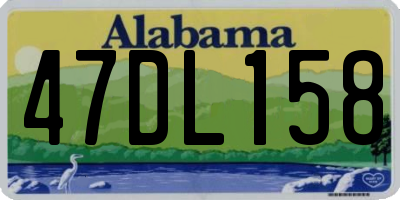 AL license plate 47DL158