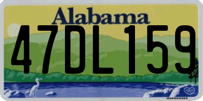 AL license plate 47DL159