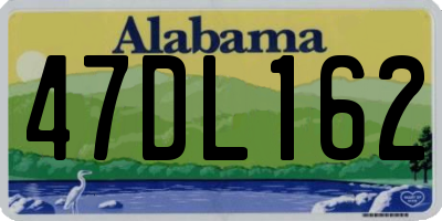 AL license plate 47DL162
