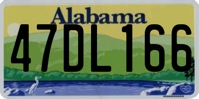AL license plate 47DL166