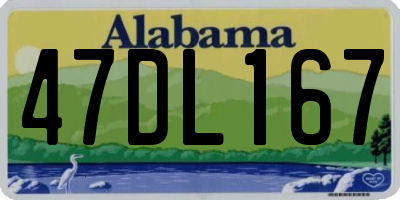 AL license plate 47DL167