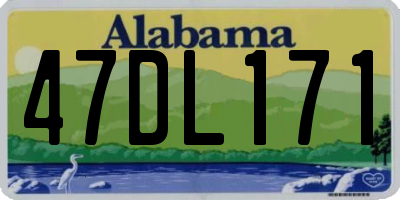 AL license plate 47DL171