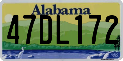 AL license plate 47DL172