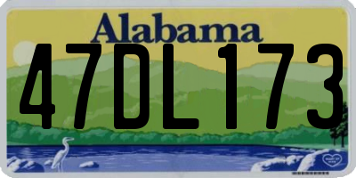 AL license plate 47DL173
