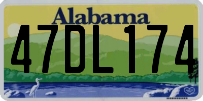 AL license plate 47DL174