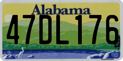 AL license plate 47DL176