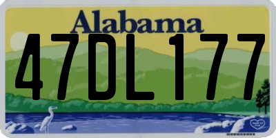 AL license plate 47DL177