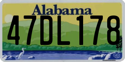 AL license plate 47DL178