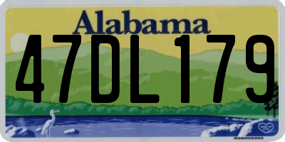 AL license plate 47DL179