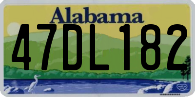AL license plate 47DL182