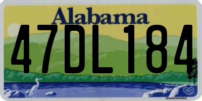 AL license plate 47DL184