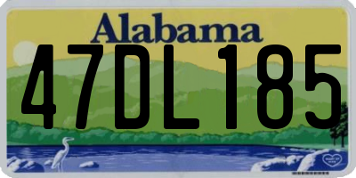 AL license plate 47DL185