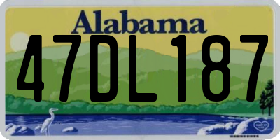 AL license plate 47DL187