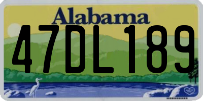 AL license plate 47DL189
