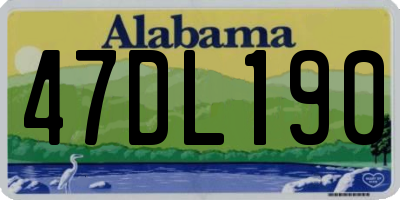 AL license plate 47DL190