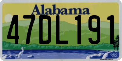 AL license plate 47DL191