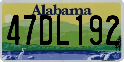 AL license plate 47DL192