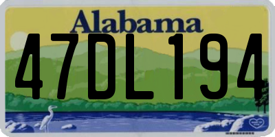 AL license plate 47DL194