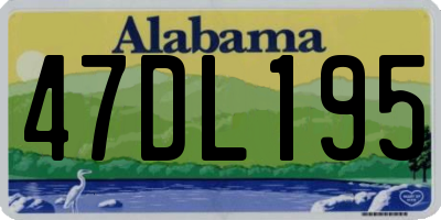 AL license plate 47DL195