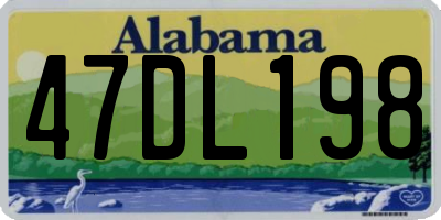 AL license plate 47DL198